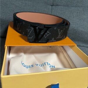 Louis Vuitton Black Monogram Men's Belt